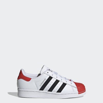 adidas ORIGINALS阿迪达斯超级明星x乐高®童鞋男女皆宜白色H03955